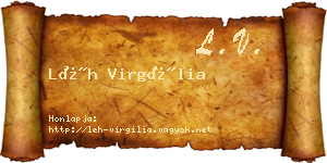 Léh Virgília névjegykártya